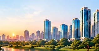 Noida skyline with high-rise towers
